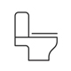 simple line drawing of a toilet design two modern bathroom styles